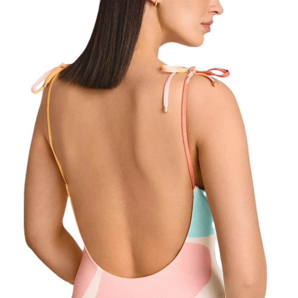 Vitamin A Multicolor Stained Glass Scoop Neck 1 Pc Swimsuit - Size XS 0-2 - Picture 4 of 7
